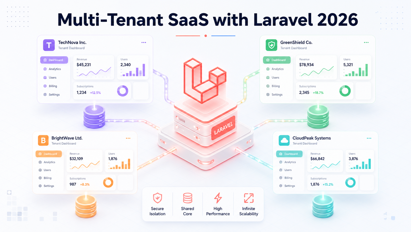 Building Multi-Tenant SaaS with Laravel Tenancy v4 & Pennant: Complete 2026 Architecture Guide