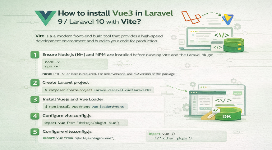 How to install Vue3 in Laravel 9 / Laravel 10 with Vite?