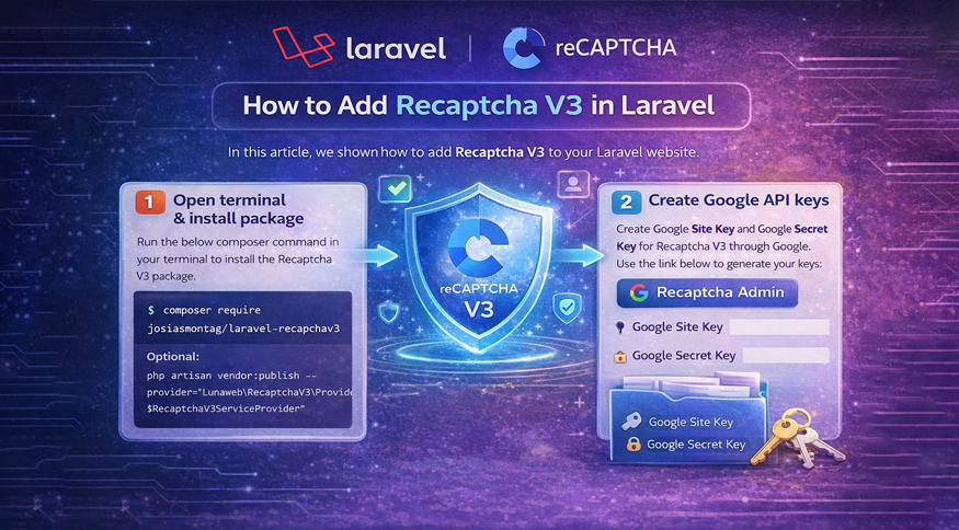 How to add Recaptcha V3 in Laravel