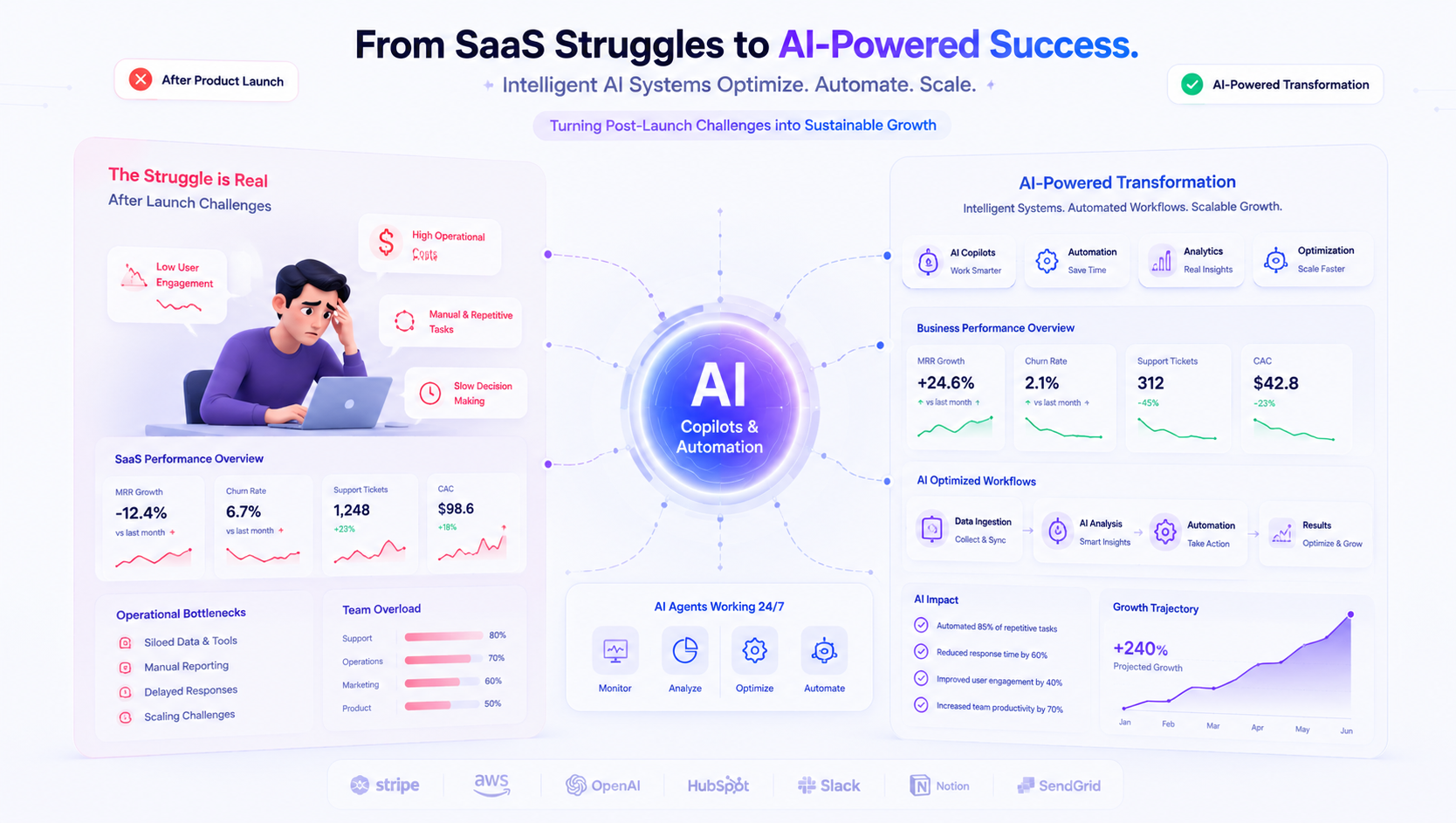 Why Most SaaS Startups Fail After Launch (And How AI Can Fix It)