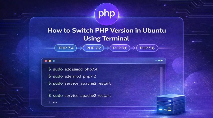 How to switch PHP version in Ubuntu using Terminal