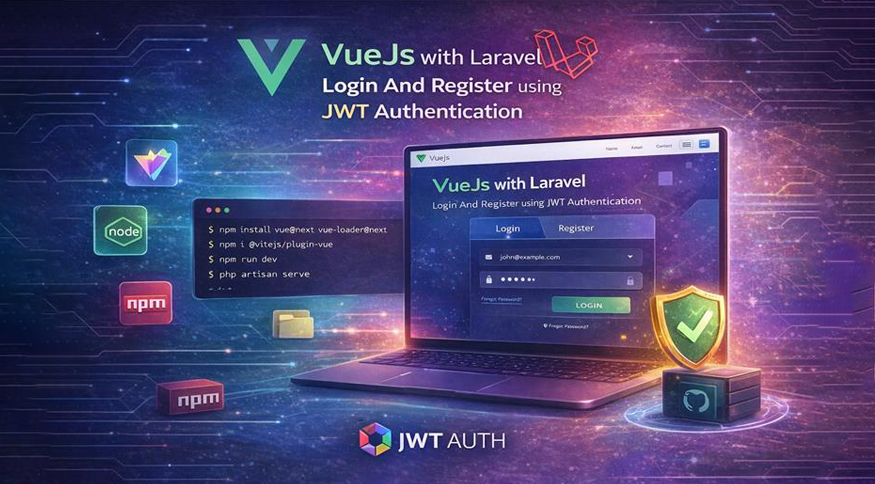 VueJs with Laravel Login And Register using JWT Authentication