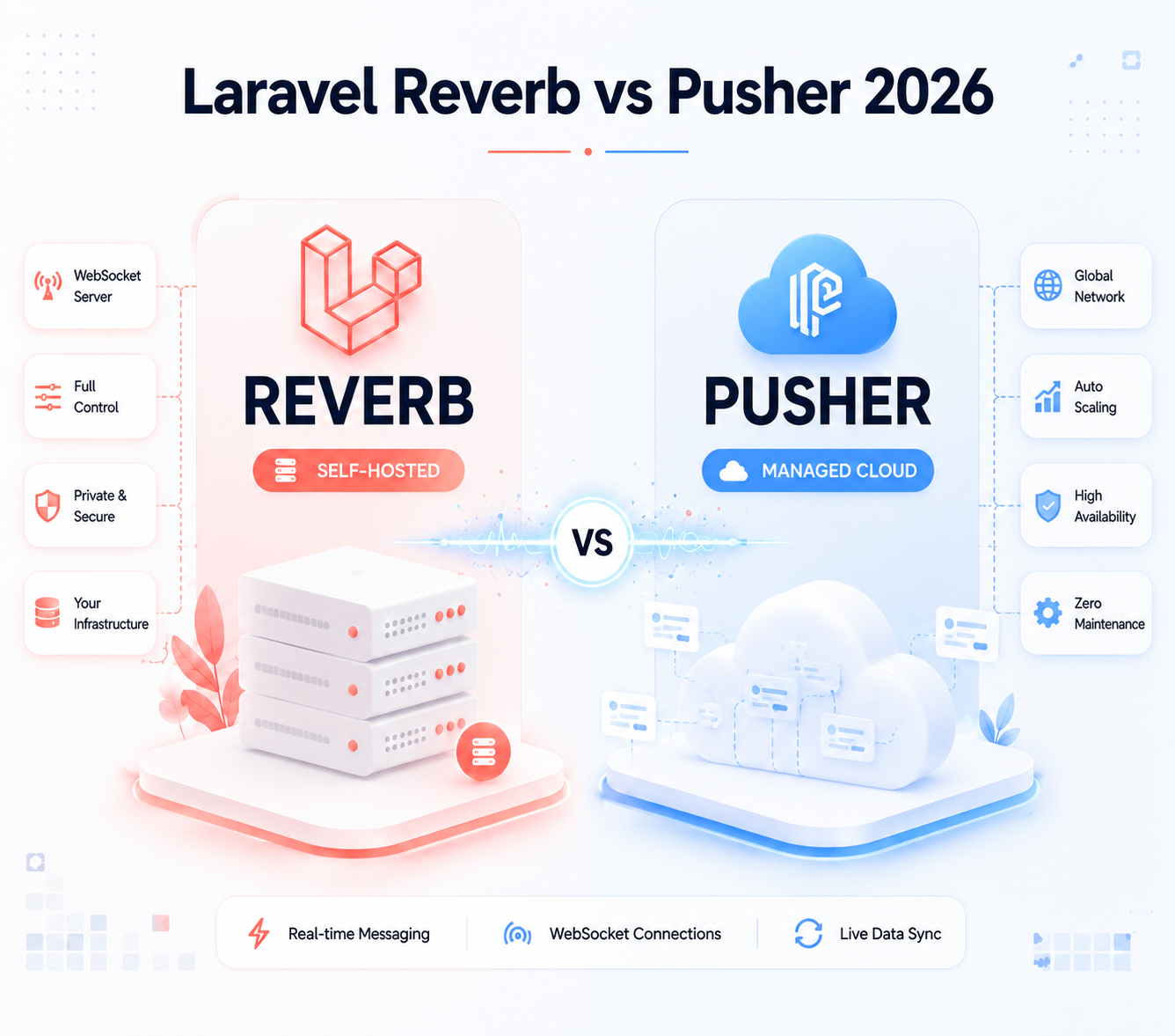 Laravel Reverb vs Pusher: Choosing the Right Real-Time WebSocket Stack for SaaS in 2026