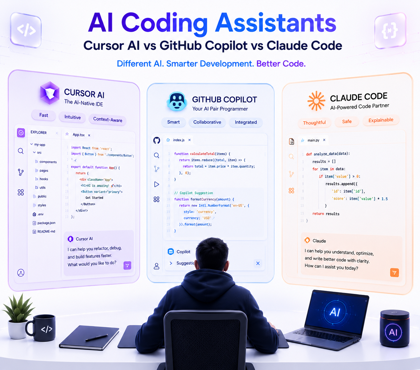 Cursor AI vs GitHub Copilot vs Claude Code: Best AI Coding Assistant in 2026
