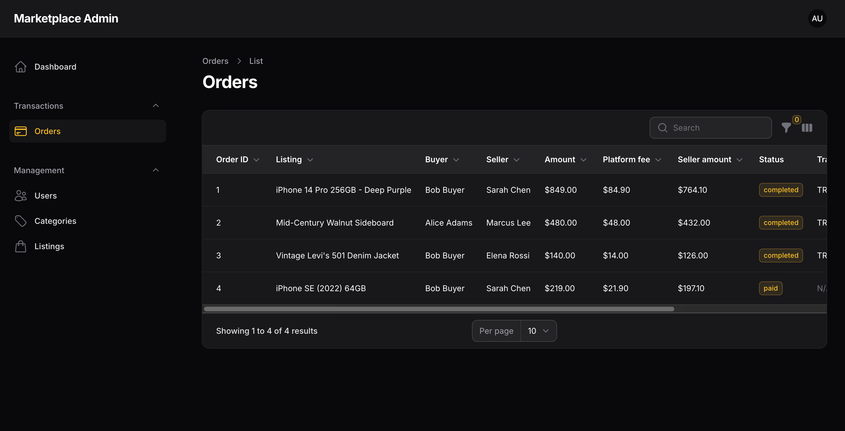 Chat Marketplace