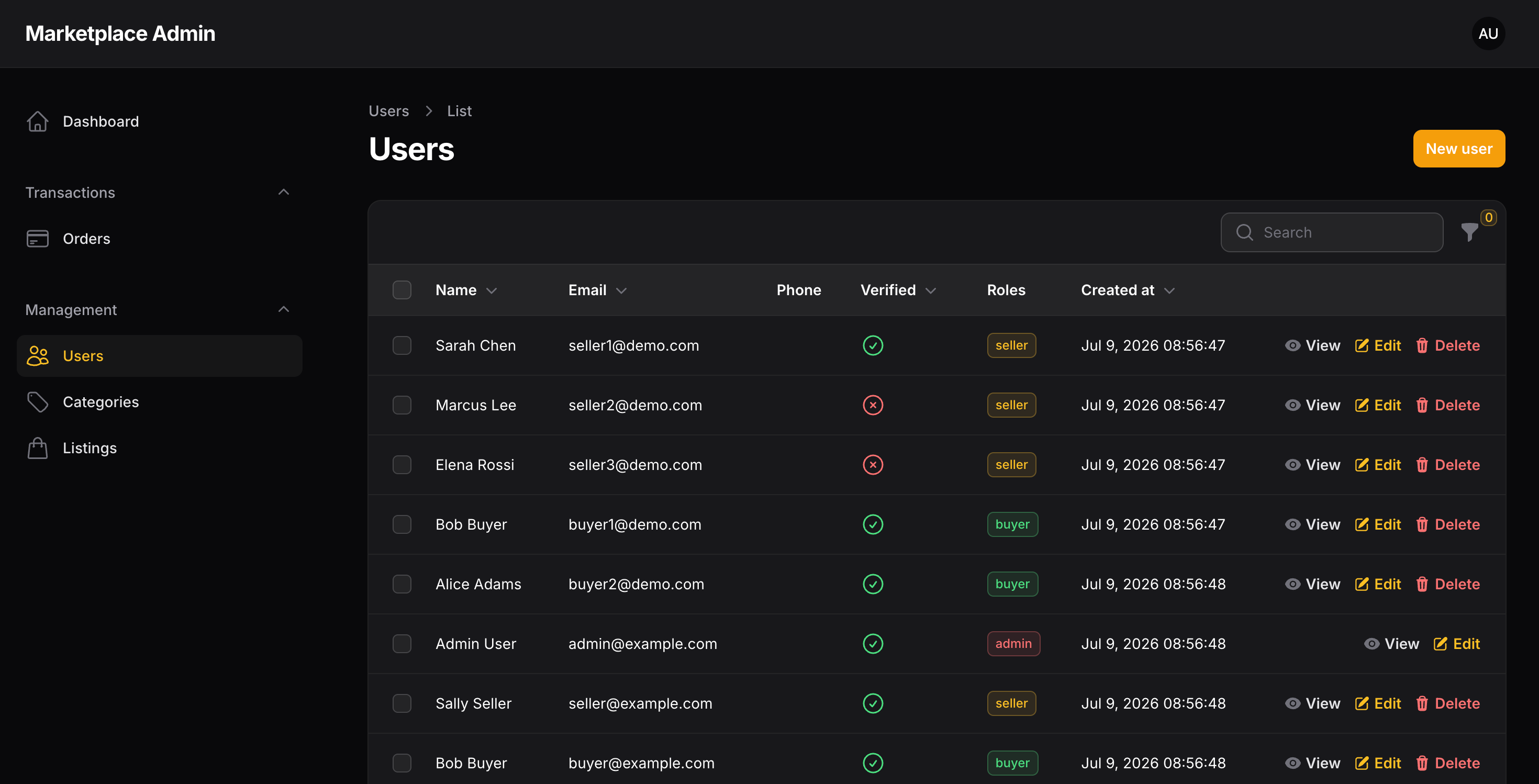 Chat Marketplace