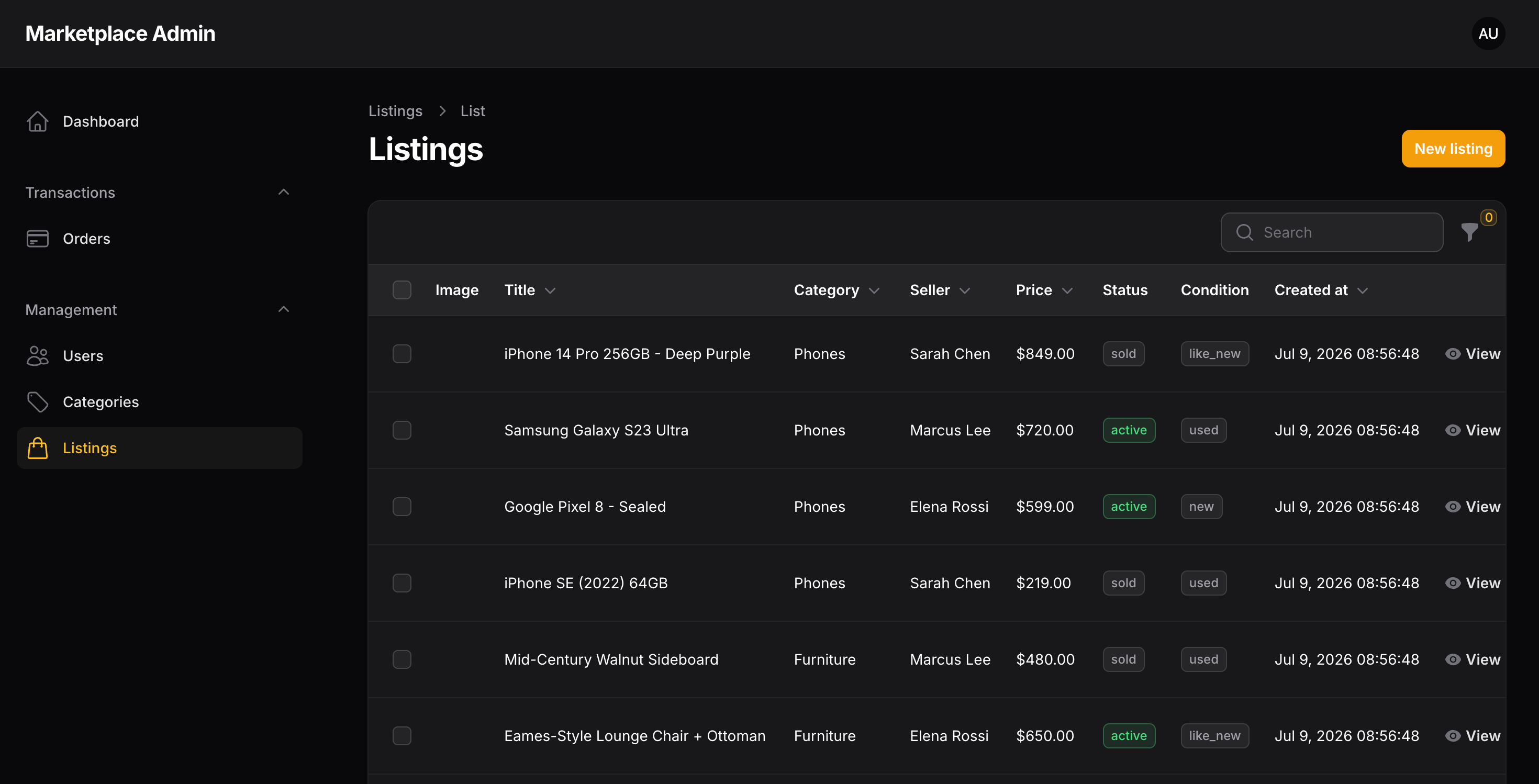Chat Marketplace