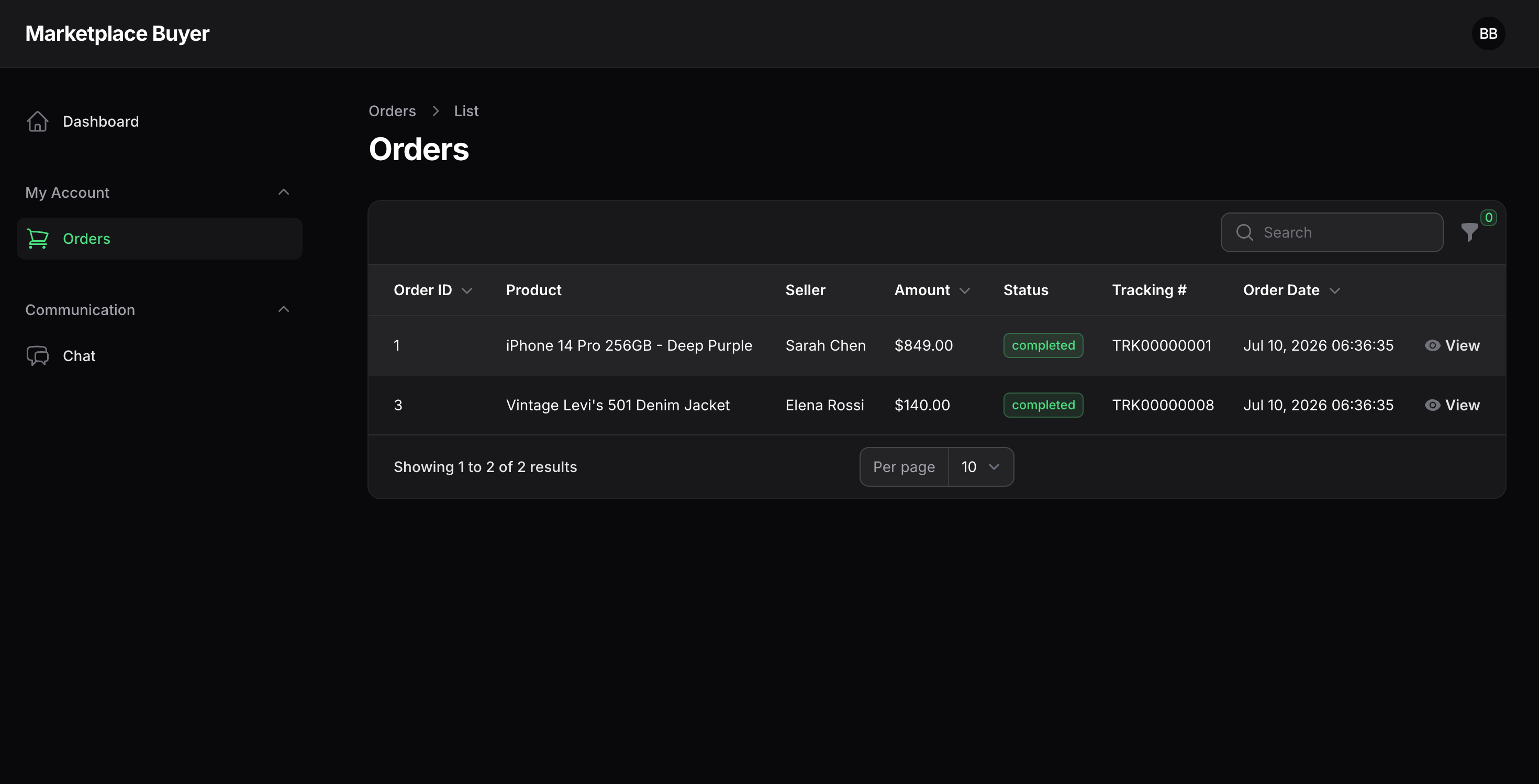 Chat Marketplace