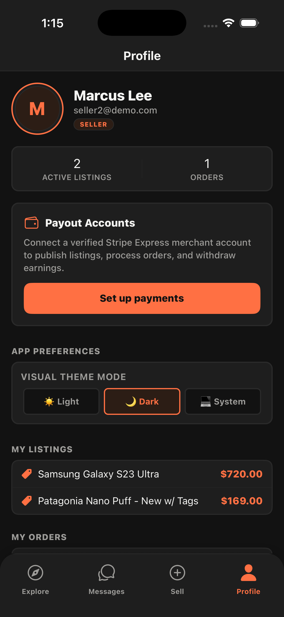 Chat Marketplace App