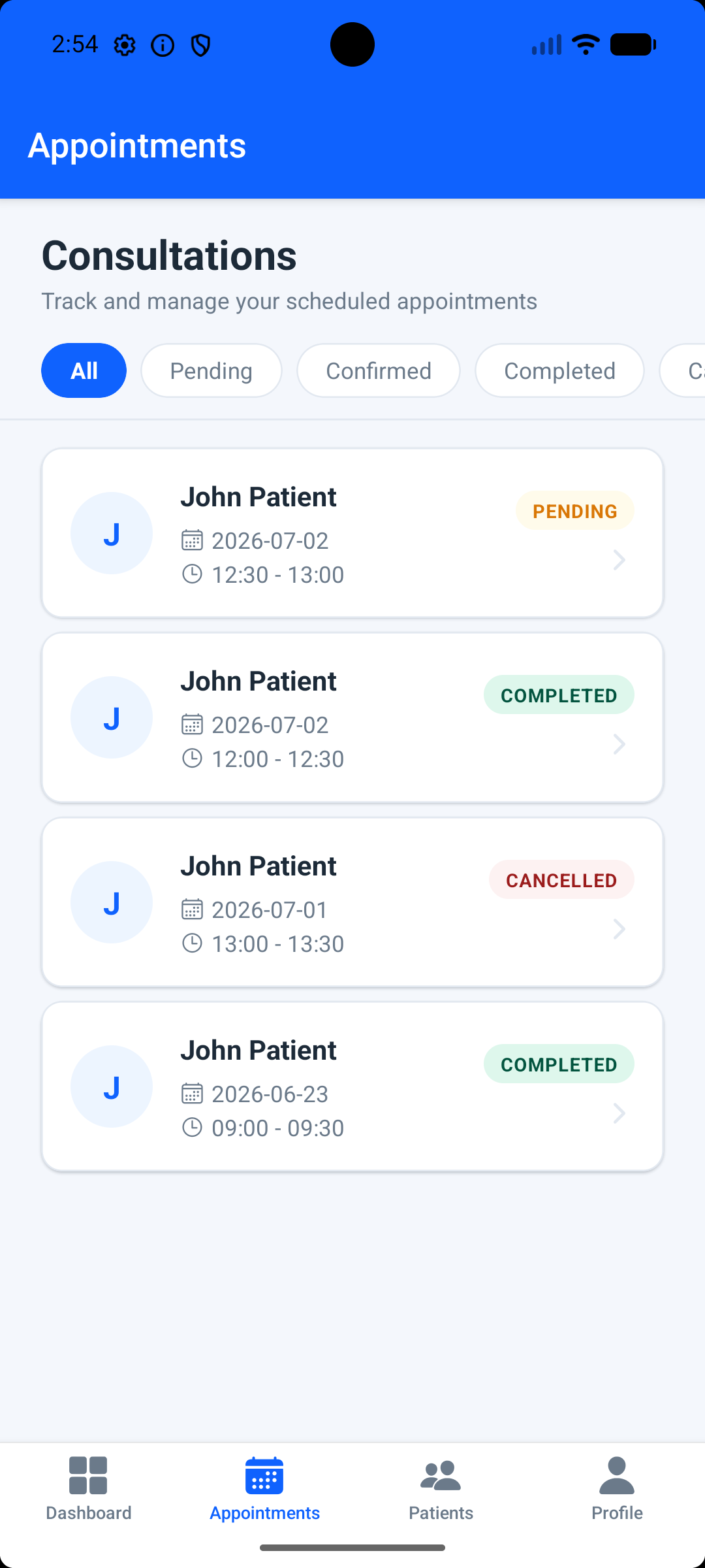 Telemedicine Appointment & Virtual Healthcare Platform