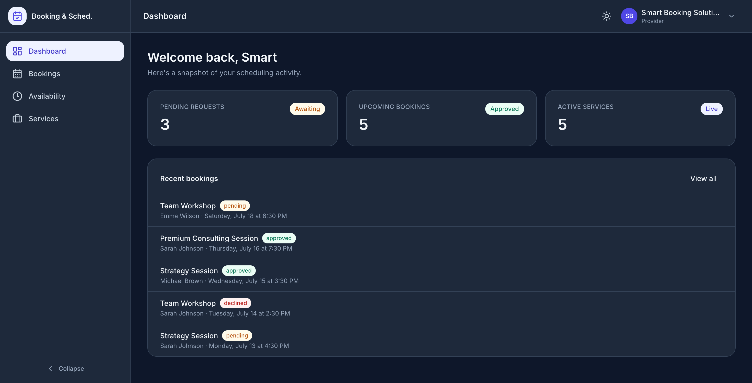 Booking & Scheduling Platform