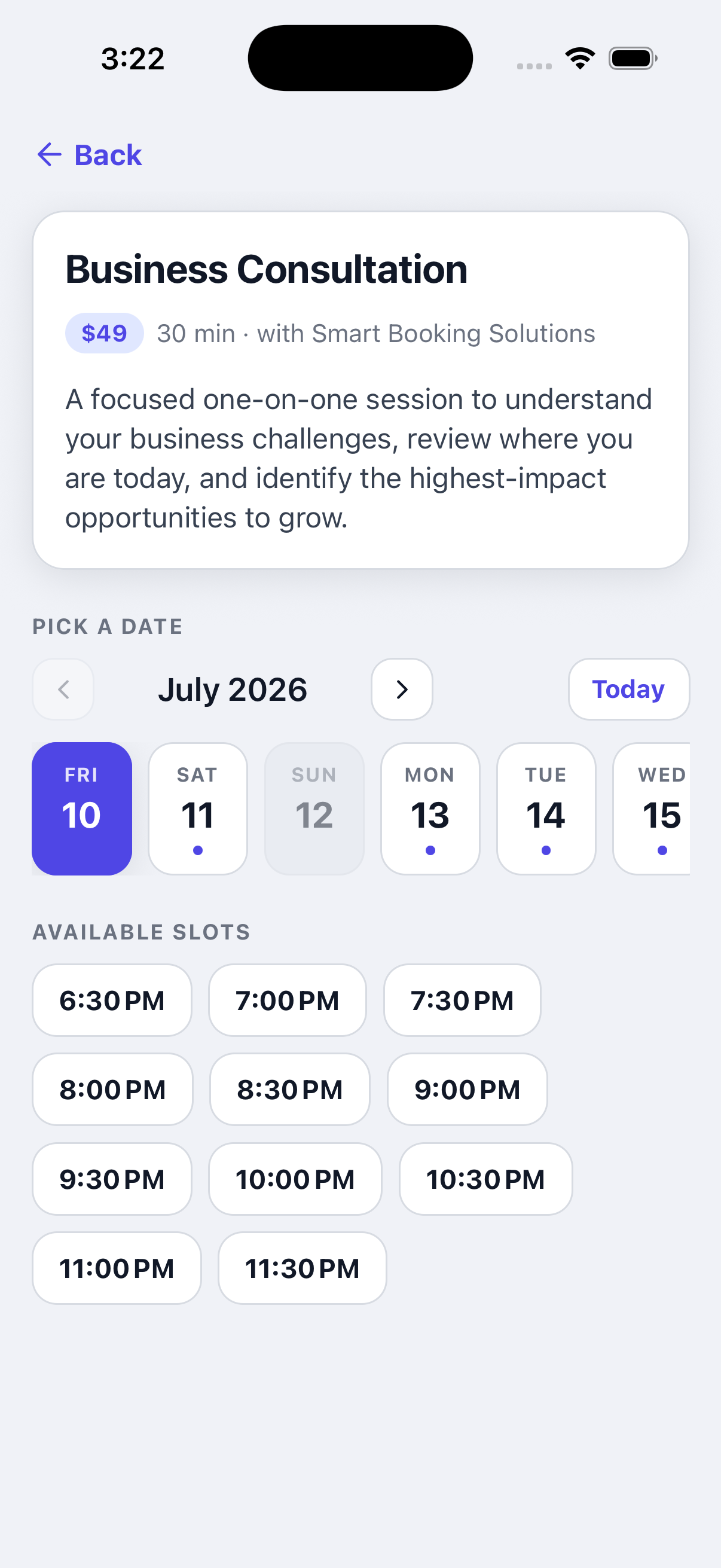 Booking Mobile App
