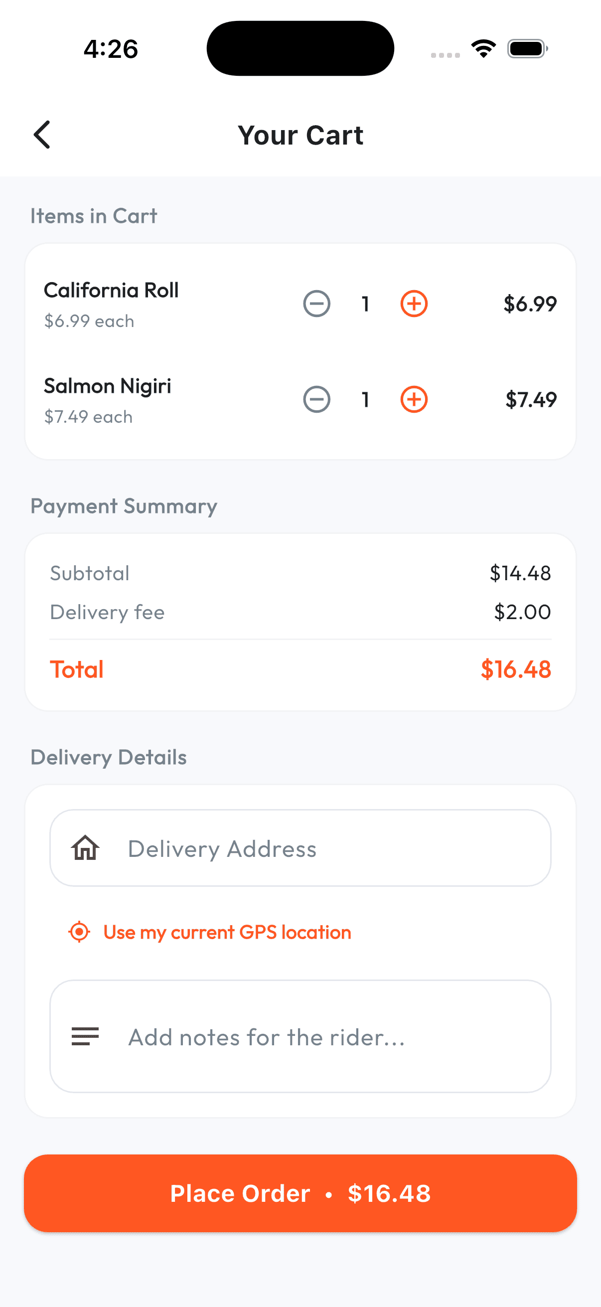 FoodDash Customer & Rider Apps