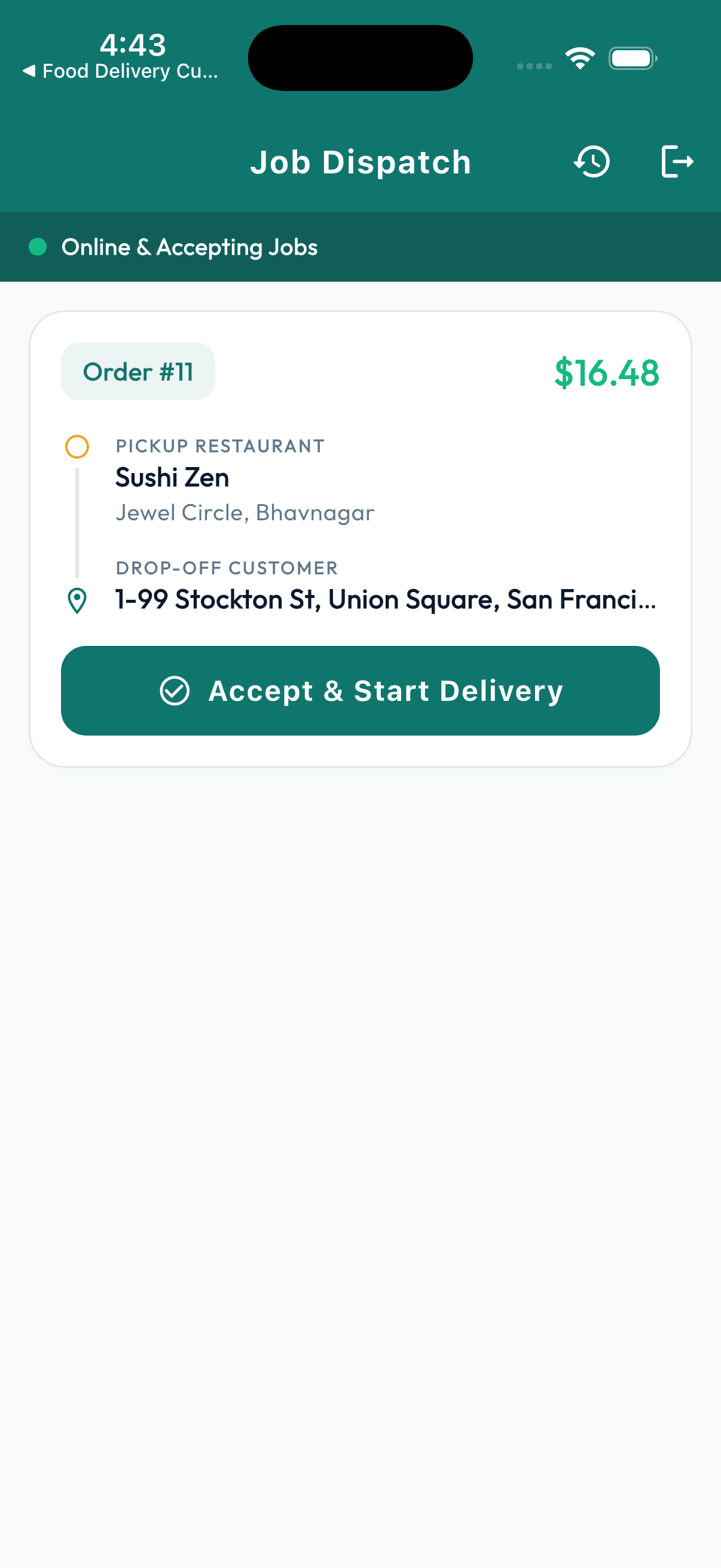 FoodDash Customer & Rider Apps