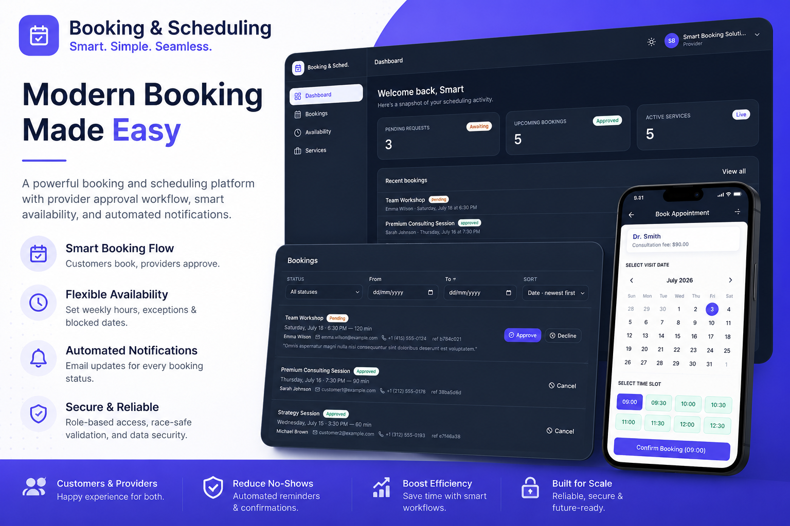 Booking & Scheduling Platform